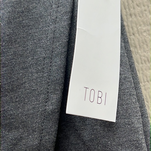 NWT TOBI Asymmetrical Envelope Wrap Skirt, Grey, Size Medium - Picture 3 of 13